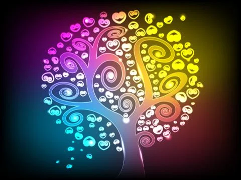 Tree of love Stock Illustration