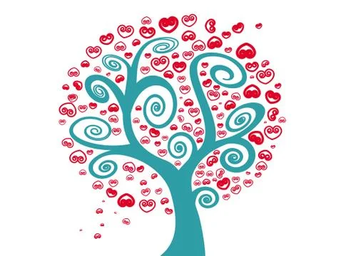 Tree of love Stock Illustration