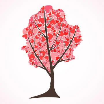 The tree of love Stock Illustration