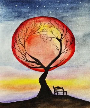 Tree love Stock Illustration