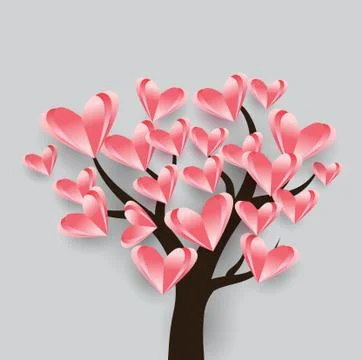 Tree love illustration Illustrazione stock