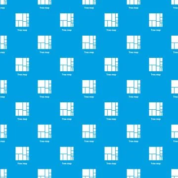 Tree map pattern vector seamless blue Stock Illustration