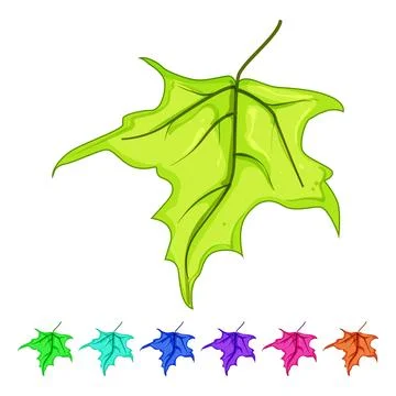 Tree maple leaf cartoon vector graphic イラスト素材