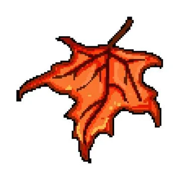 Tree maple leaf pixel art vector illustration Illustrazione stock