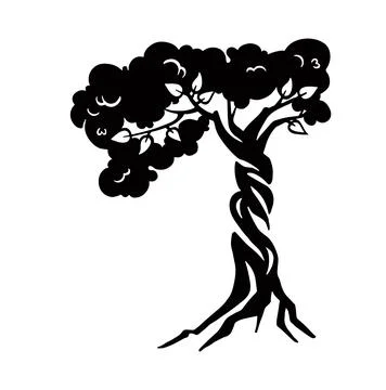 The tree is match if you make for logo, and thr other designs. illustration Stock Illustration