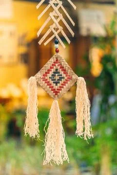 Tree mentioned (Vietnamese name is Cay Neu) - symbol of ethnic minority spiri Stock Photos