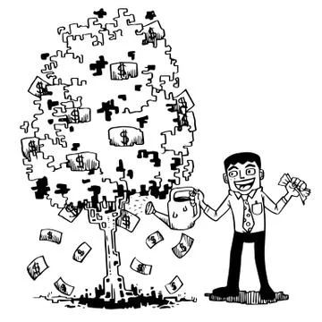 Tree of money Иллюстрация