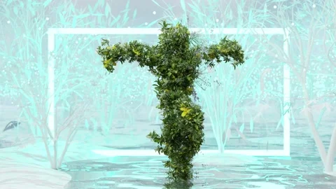 Tree Monster Dancing clip isolated. plant character, rockette kick Dance, Stock Footage 187570287