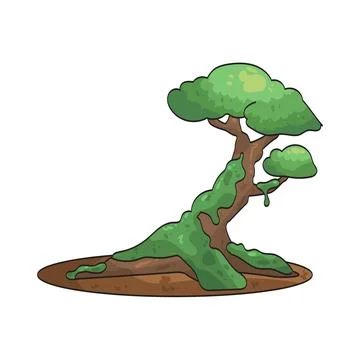 Tree moss illustration Illustrazione stock
