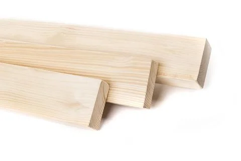 Tree. natural wood in the shape of a rectangle. work piece. white background. Stock Photos