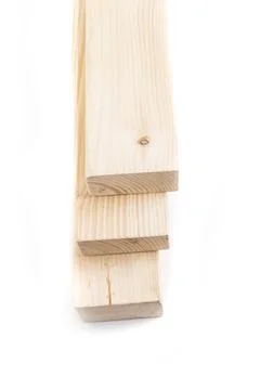 Tree. natural wood in the shape of a rectangle. work piece. white background. Stock Photos