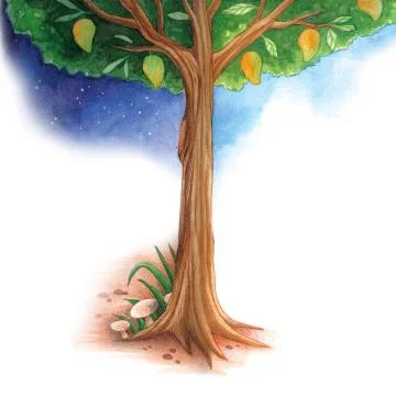 Tree of Night and Day Stock Illustration