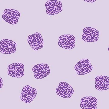Tree nuts allergen free product food glyph seamless pattern Stock Illustration