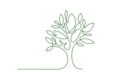 Tree one line Stock Footage 89102851