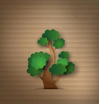 Tree paper Stock Illustration