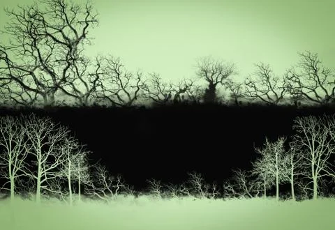 Tree with   paper texture Stock Illustration