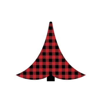 Tree pattern at Buffalo Plaid. Festive background for design and print esp Stock Illustration