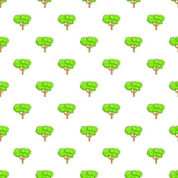 Tree pattern, cartoon style Stock Illustration