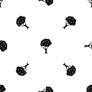 Tree pattern seamless black Stock Illustration