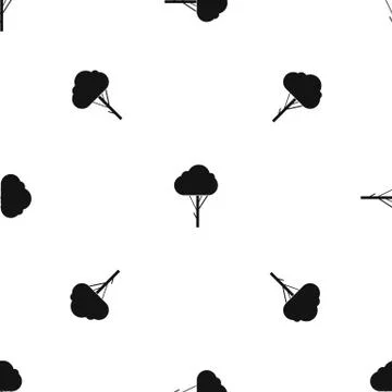 Tree pattern seamless black Stock Illustration