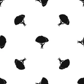 Tree pattern seamless black 스톡 일러스트