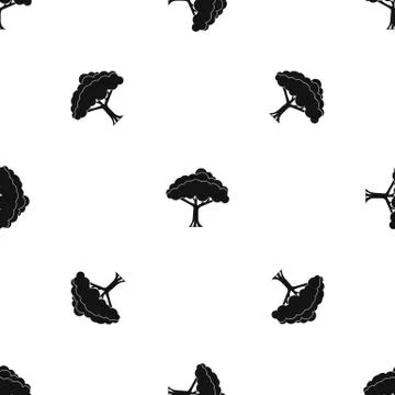Tree pattern seamless black 스톡 일러스트
