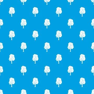 Tree pattern seamless blue 스톡 일러스트