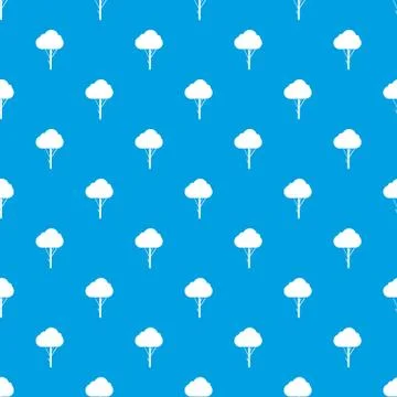 Tree pattern seamless blue Illustrazione stock