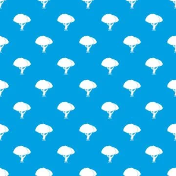 Tree pattern seamless blue Stock Illustration