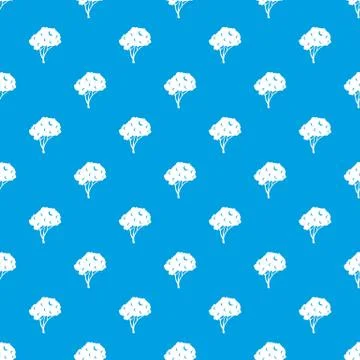 Tree pattern seamless blue Illustrazione stock