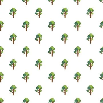 Tree pattern seamless Illustrazione stock