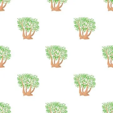 Tree pattern seamless vector Illustrazione stock
