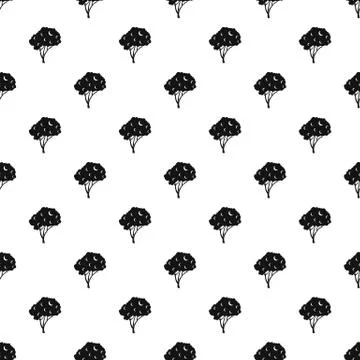 Tree pattern, simple style Illustrazione stock