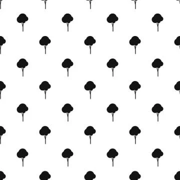 Tree pattern, simple style Illustrazione stock