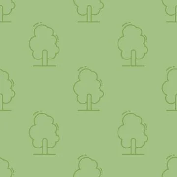 Tree pattern. Vector illustration Stock Illustration