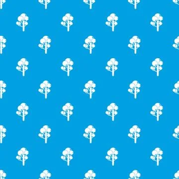 Tree pattern vector seamless blue Illustrazione stock