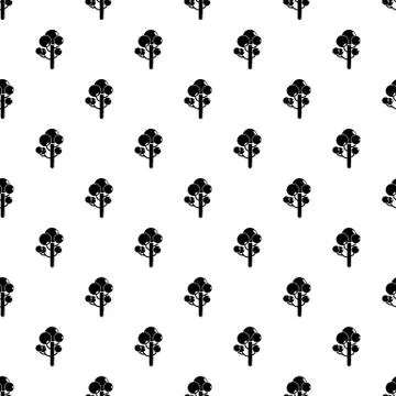 Tree pattern vector seamless Stock Illustration