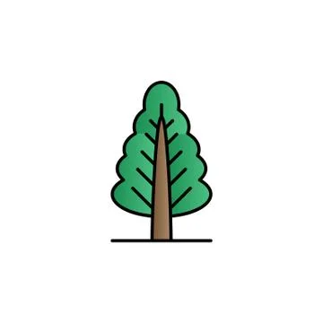 Tree, pine color gradient vector icon Stock Illustration