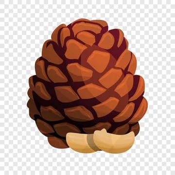Tree pine nut icon, cartoon style 스톡 일러스트