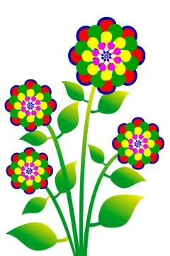 Tree ,plant, flower,icon Stock Illustration
