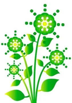 Tree ,plant, flower,icon Illustrazione stock