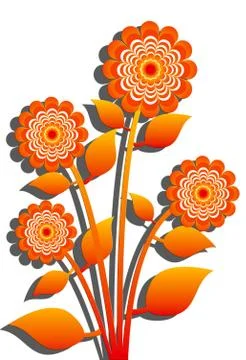 Tree ,plant, flower,icon Illustrazione stock