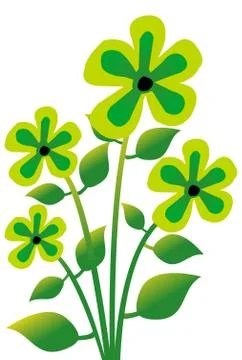 Tree ,plant, flower,icon Illustrazione stock