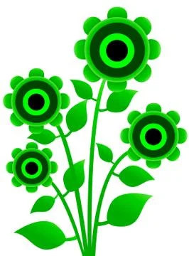 Tree ,plant, flower,icon Illustrazione stock