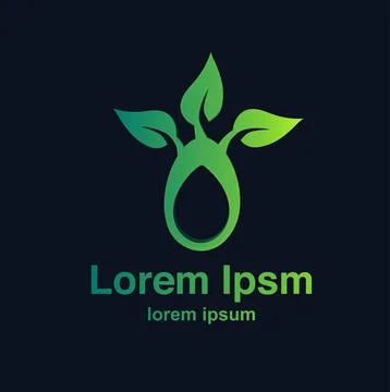 Tree plant green logo. vector illustration Stock Illustration