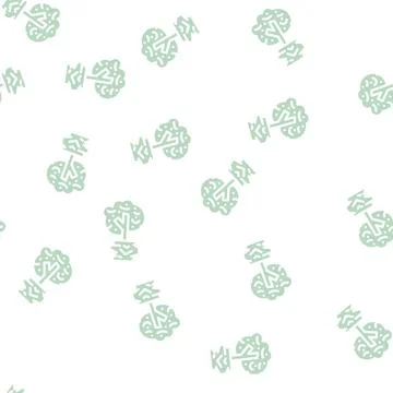 Tree plant in house glyph vector seamless pattern イラスト素材