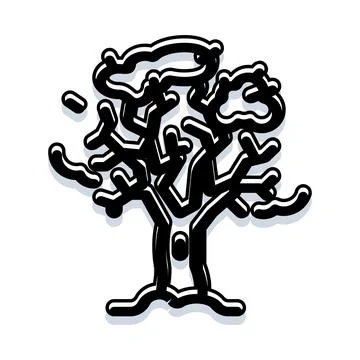 Tree plant icon on white background ecology growth concept イラスト素材