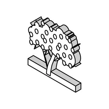 Tree plant lemon isometric icon vector illustration Stock Illustration