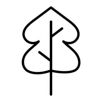 Tree plant linear icon Stock Illustration