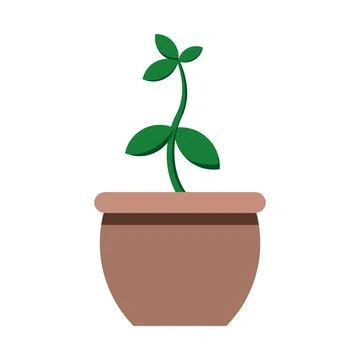 Tree plant pot leaf or leaves Stock Illustration